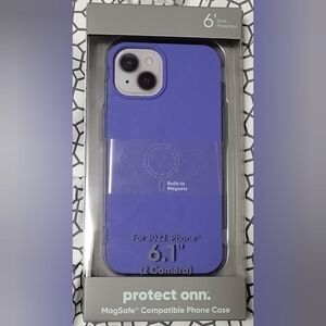 Protect Onn Magsafe Compatible Purple Phone Case fits 2022 iPhone 6.1"